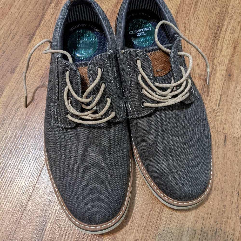 Men's navy fabric oxford